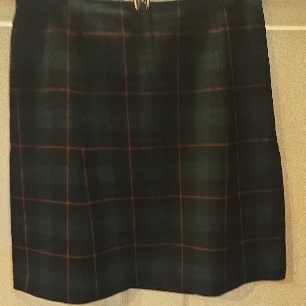 Babaton Tartan Mini Skirt - Green and Black
